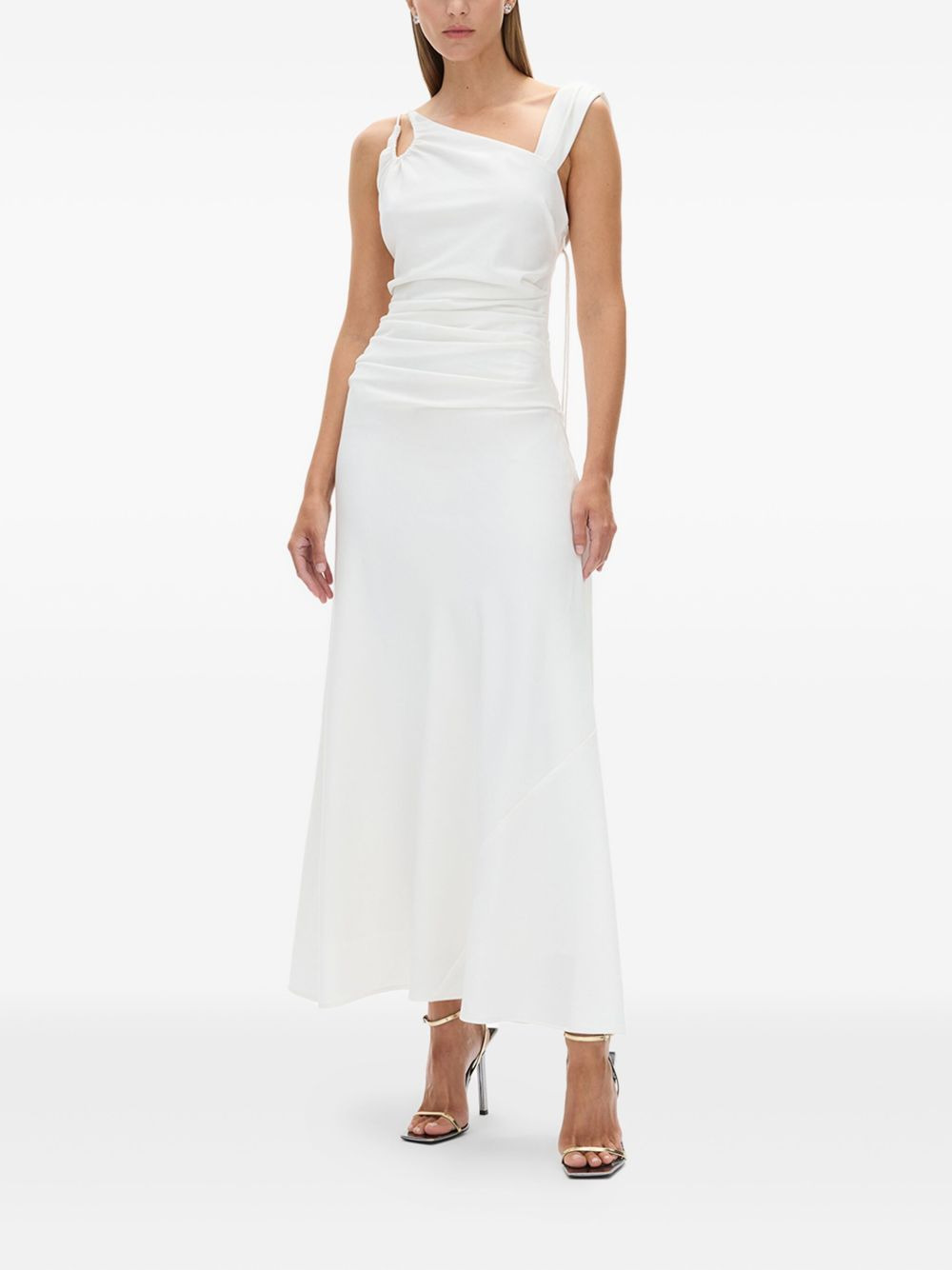 Fitz asymmetric draped midi dress - 5