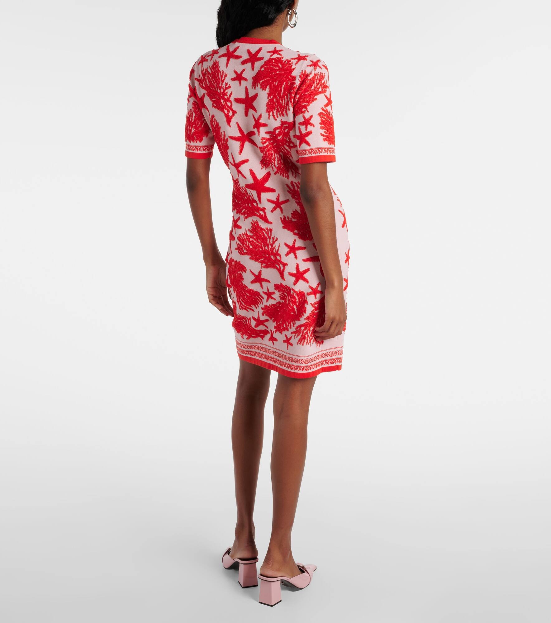 Barocco Sea jacquard minidress - 3