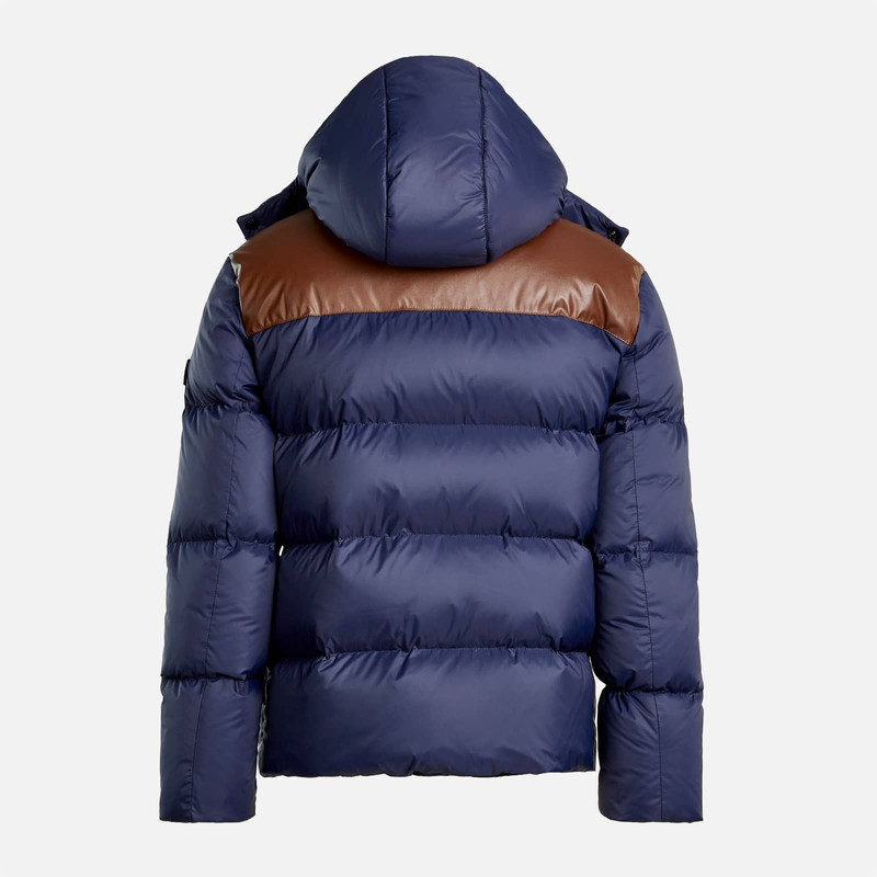 Hooded Down Jacket Blue 2