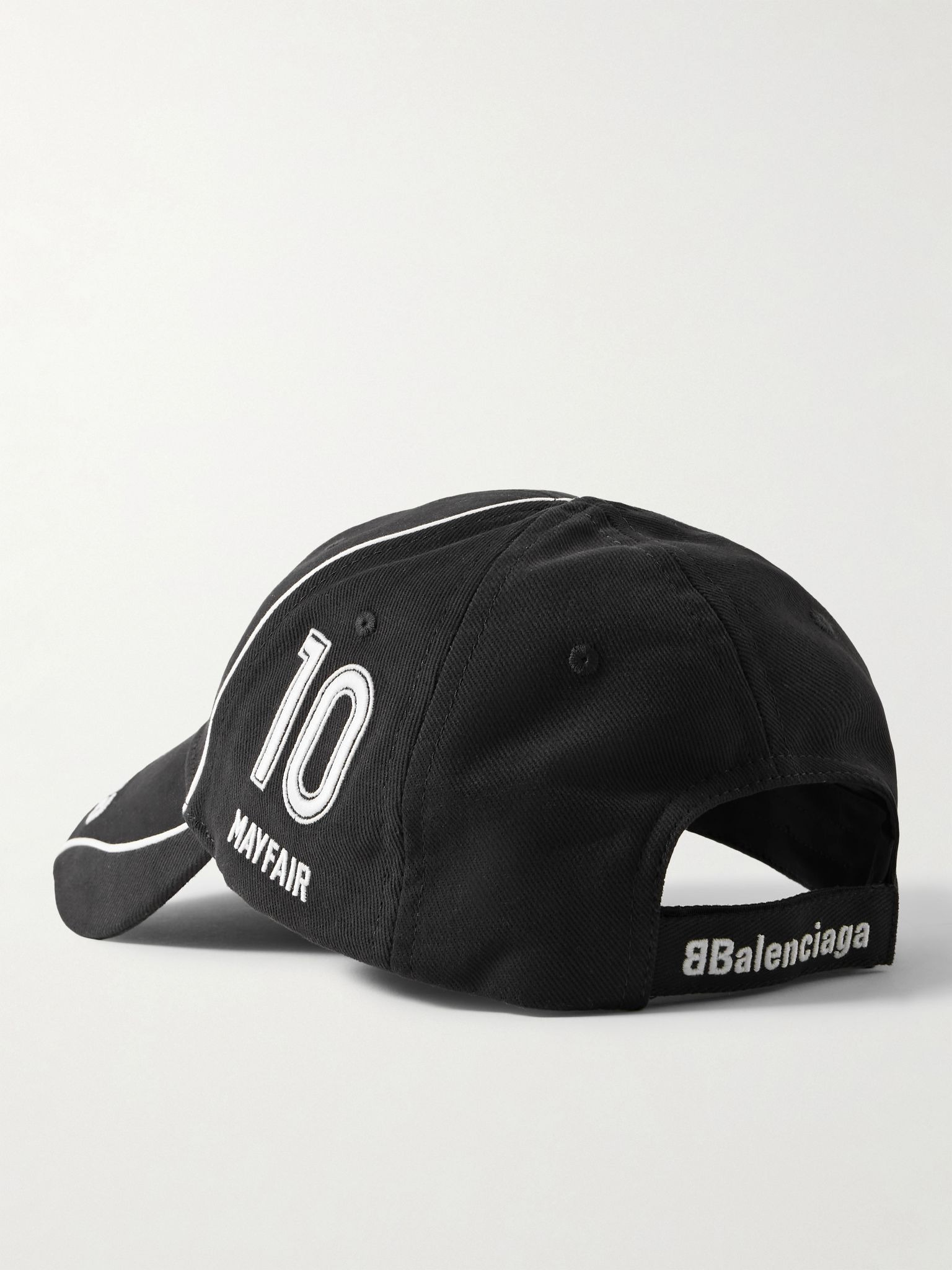 Logo-Embroidered Cotton-Twill Baseball Cap Black - 3