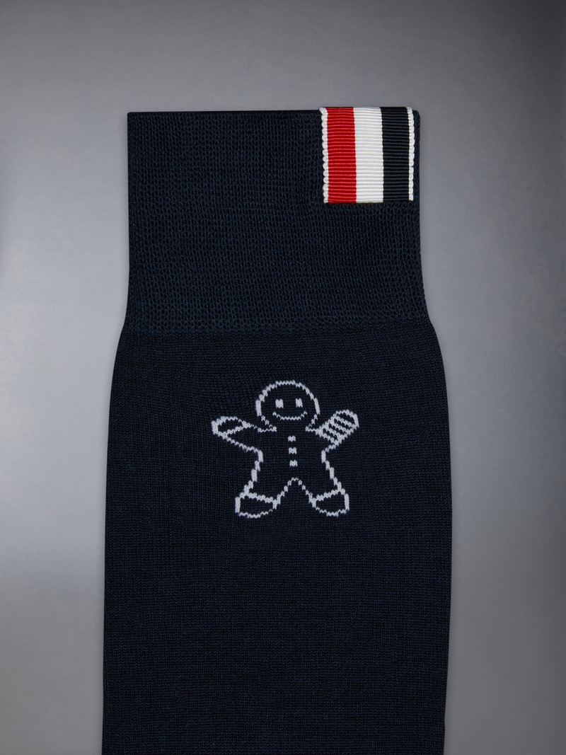 Thom Browne Gingerbread Mr. & Mrs. Thom Cotton Mid Cuff Socks outlook