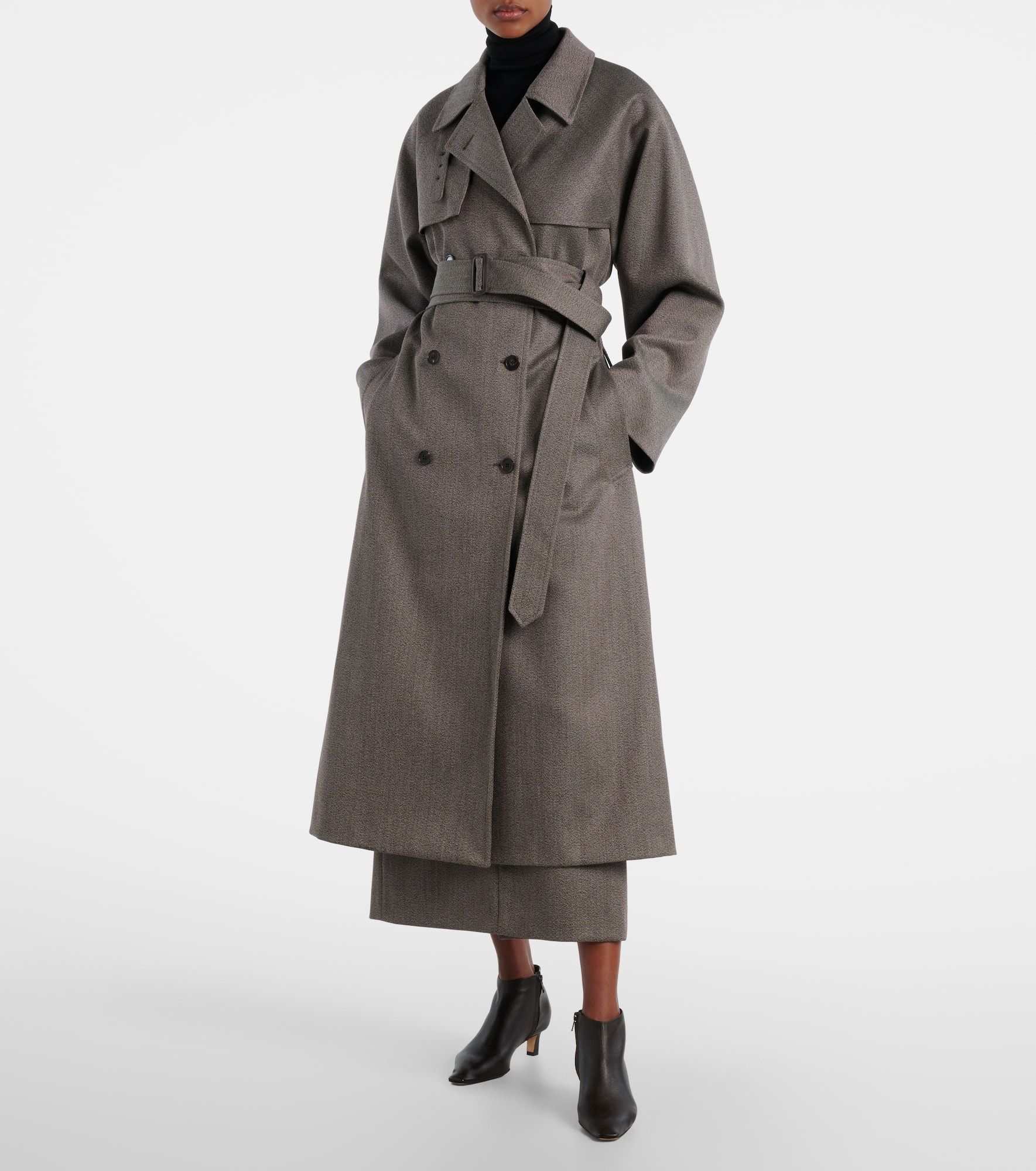 Rhydian virgin wool gabardine trench coat - 2