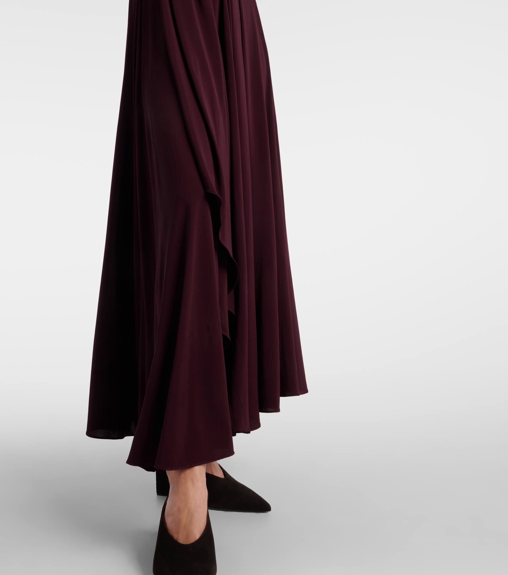 Draped halterneck maxi dress - 6