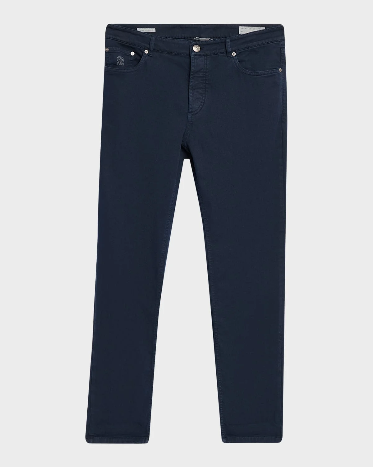 Men's Dyed Denim Slim-Straight Leg Five-Pocket Pants - 1