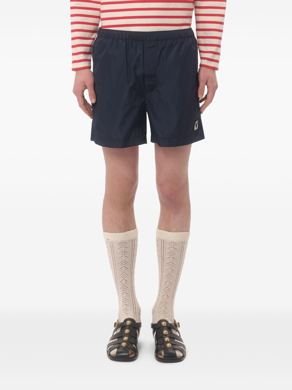 logo-patch swim shorts - 3