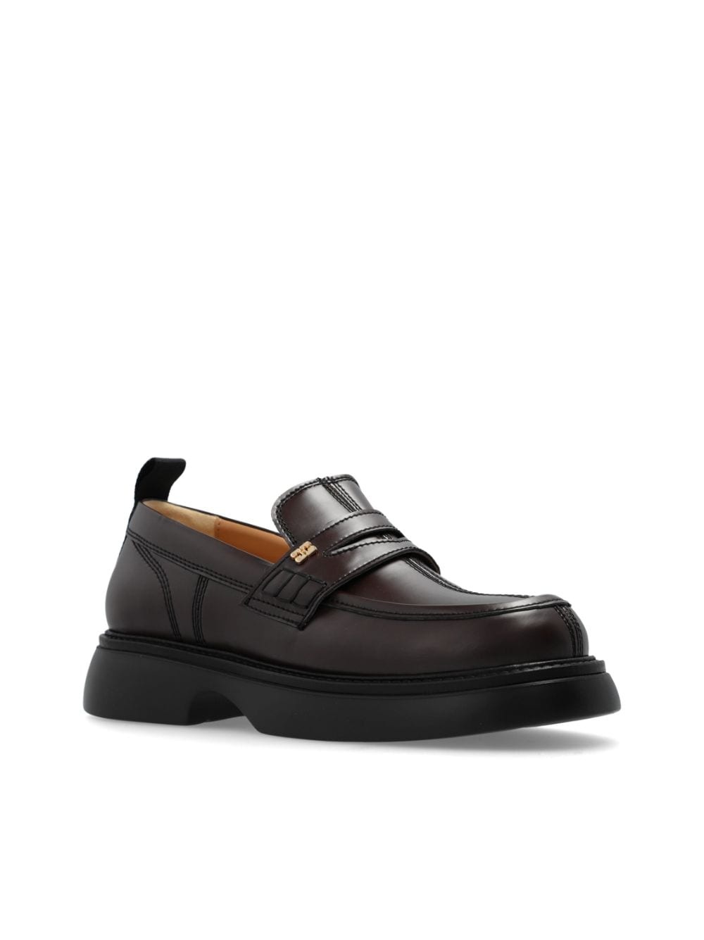 logo-plaque loafers - 4