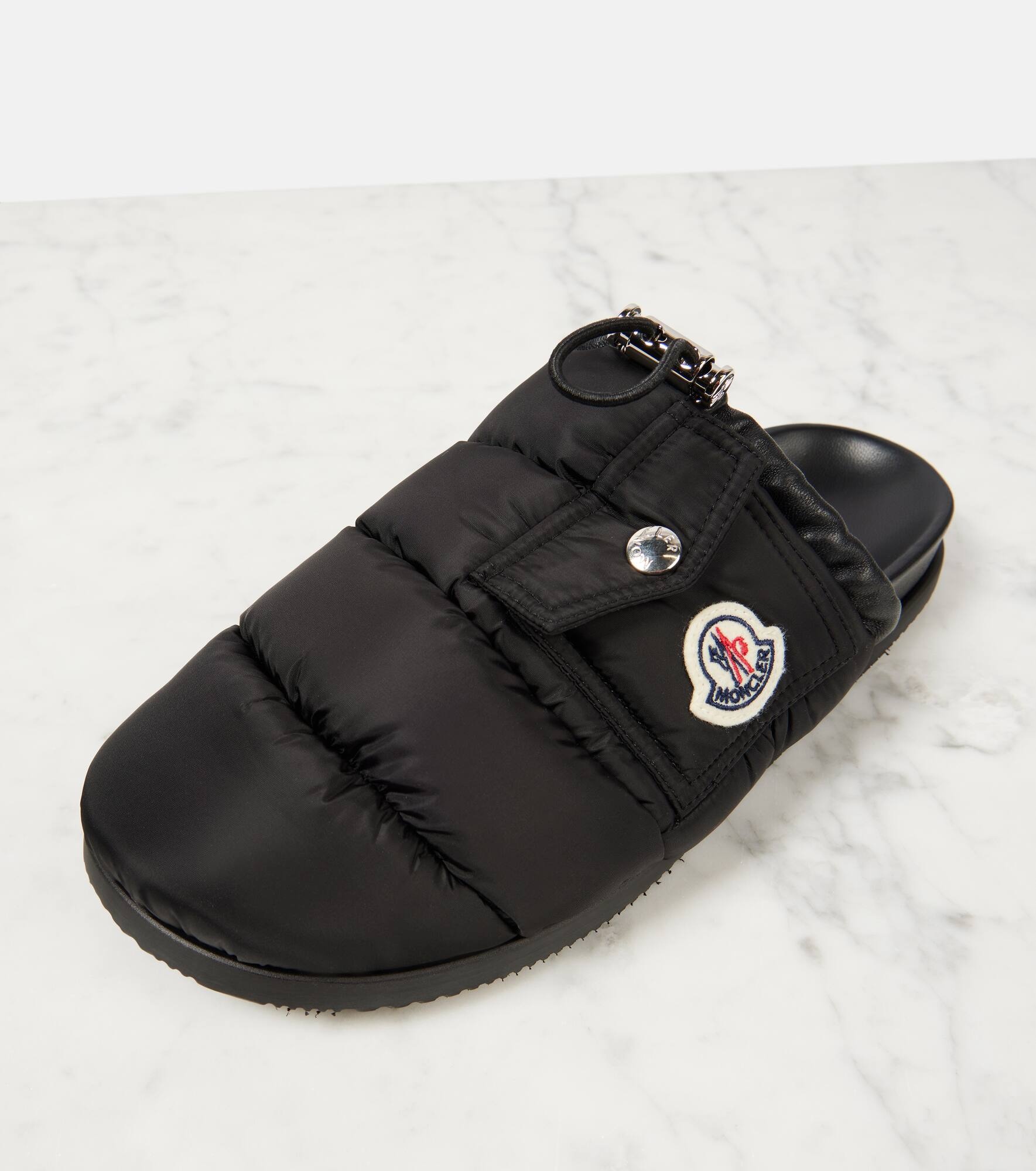 Mon Pocket leather-trimmed mules - 5