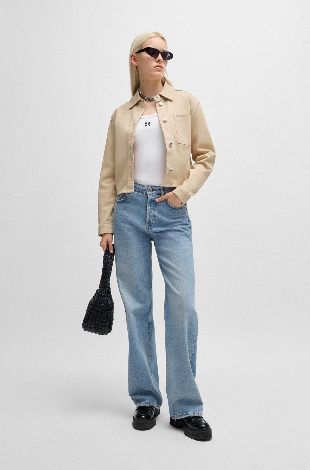 OVERSIZE-FIT JACKET IN STRETCH-COTTON TWILL - 3