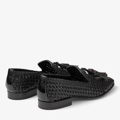 JIMMY CHOO Foxley/M
Black Woven Patent Loafers with Tassel outlook