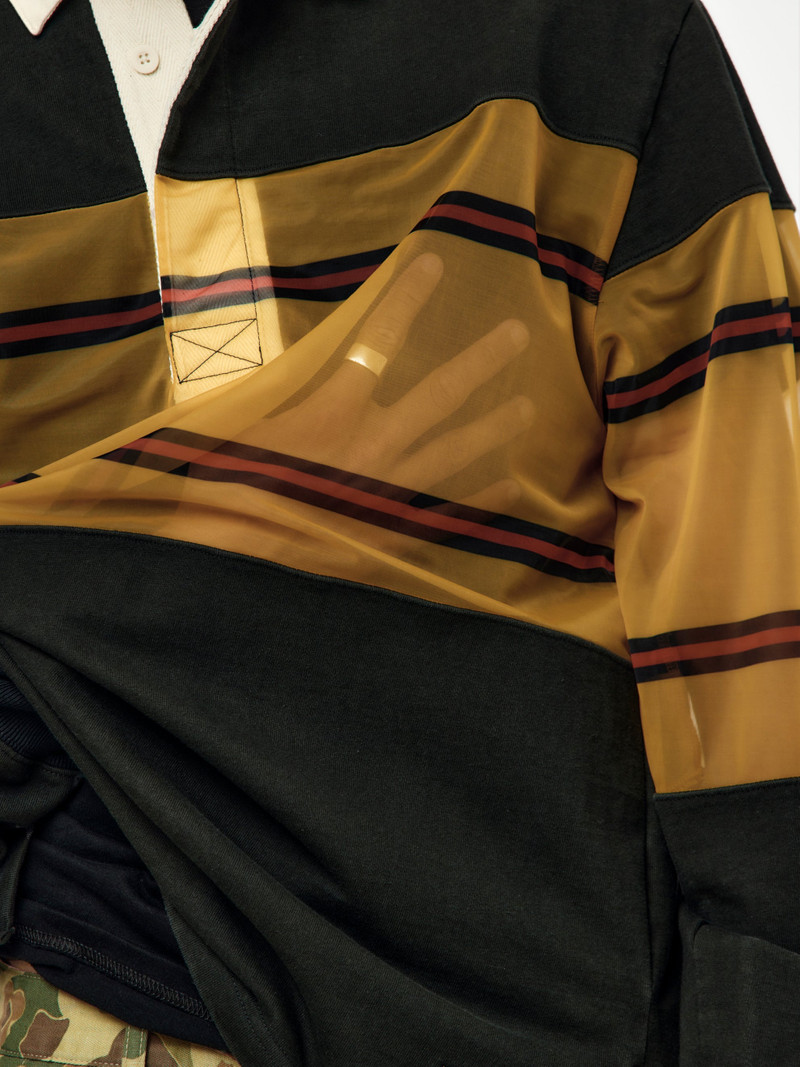16/-DENSE-JERSEY X SHEERJERSEY RUGBY SHIRT (BLACK) 6
