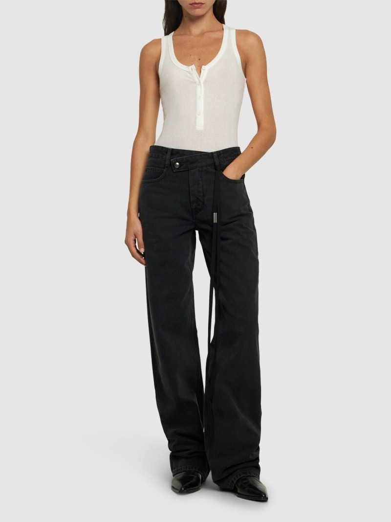 Ann Demeulemeester Meya asymmetric waist denim jeans outlook