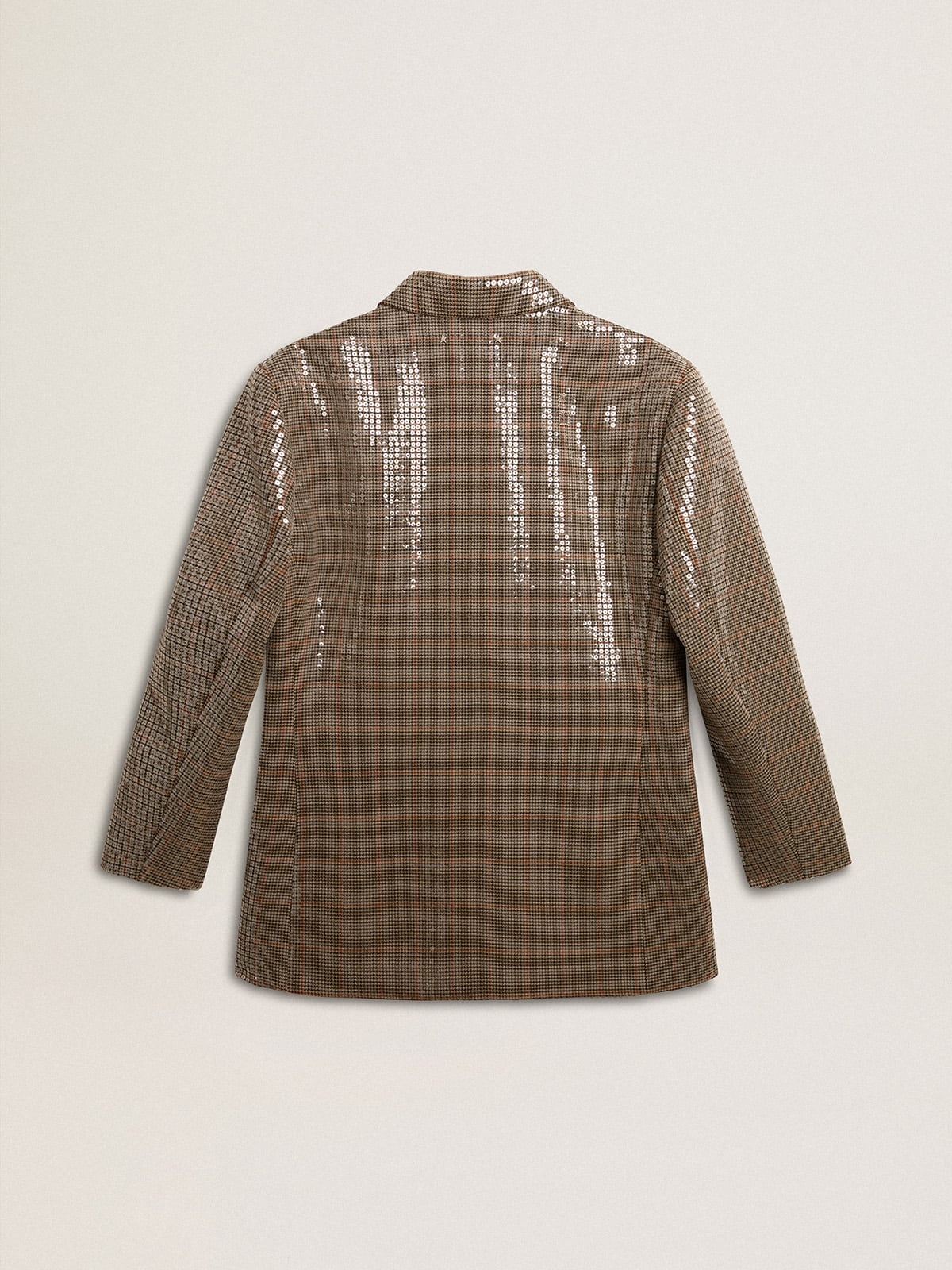 Women's houndstooth jacket with all-over sequin embroidery - 9