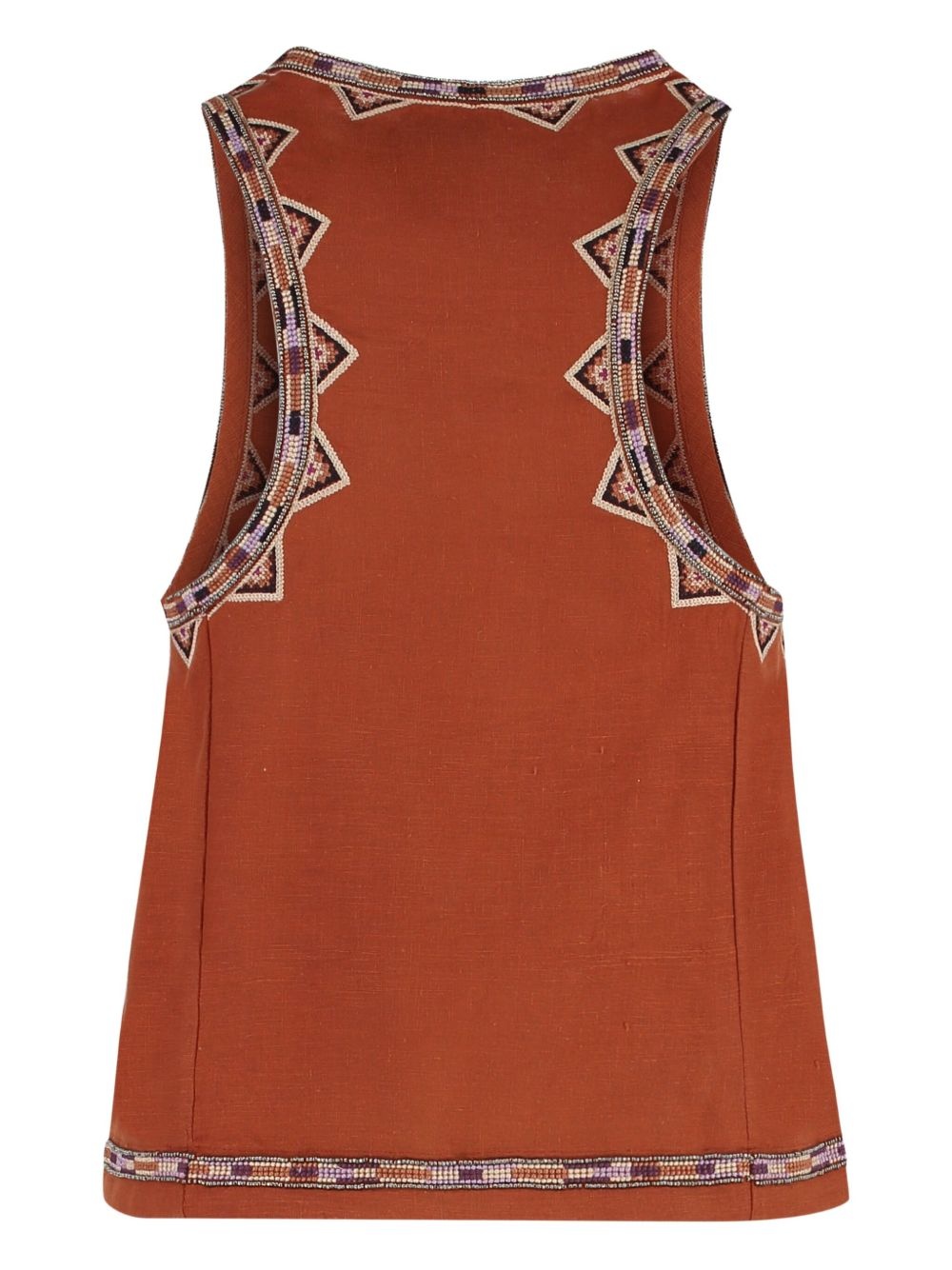 Zahara beaded-embellishment silk top - 2