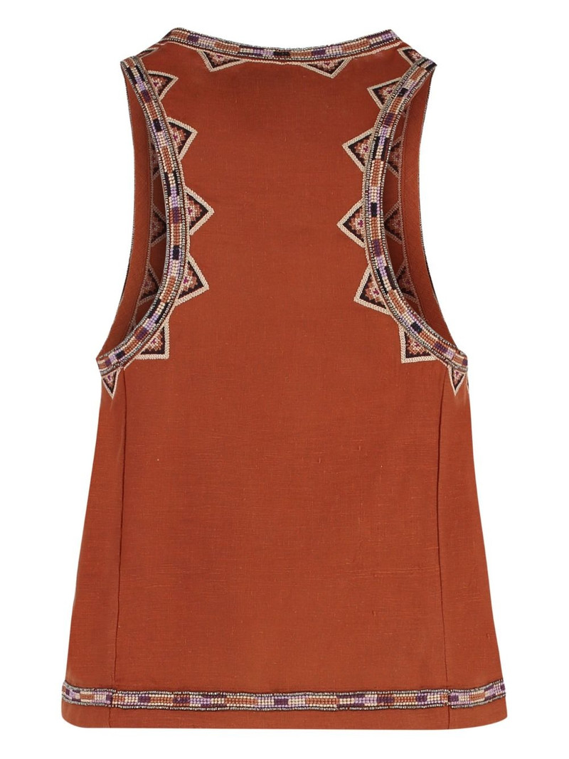Isabel Marant Zahara beaded-embellishment silk top outlook