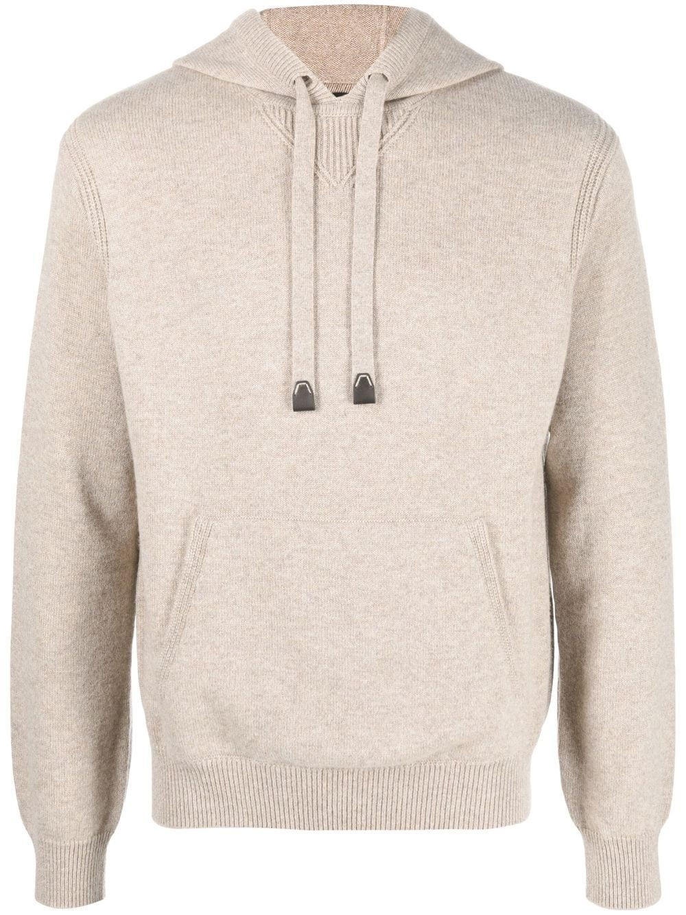 long-sleeve cashmere hoodie - 1