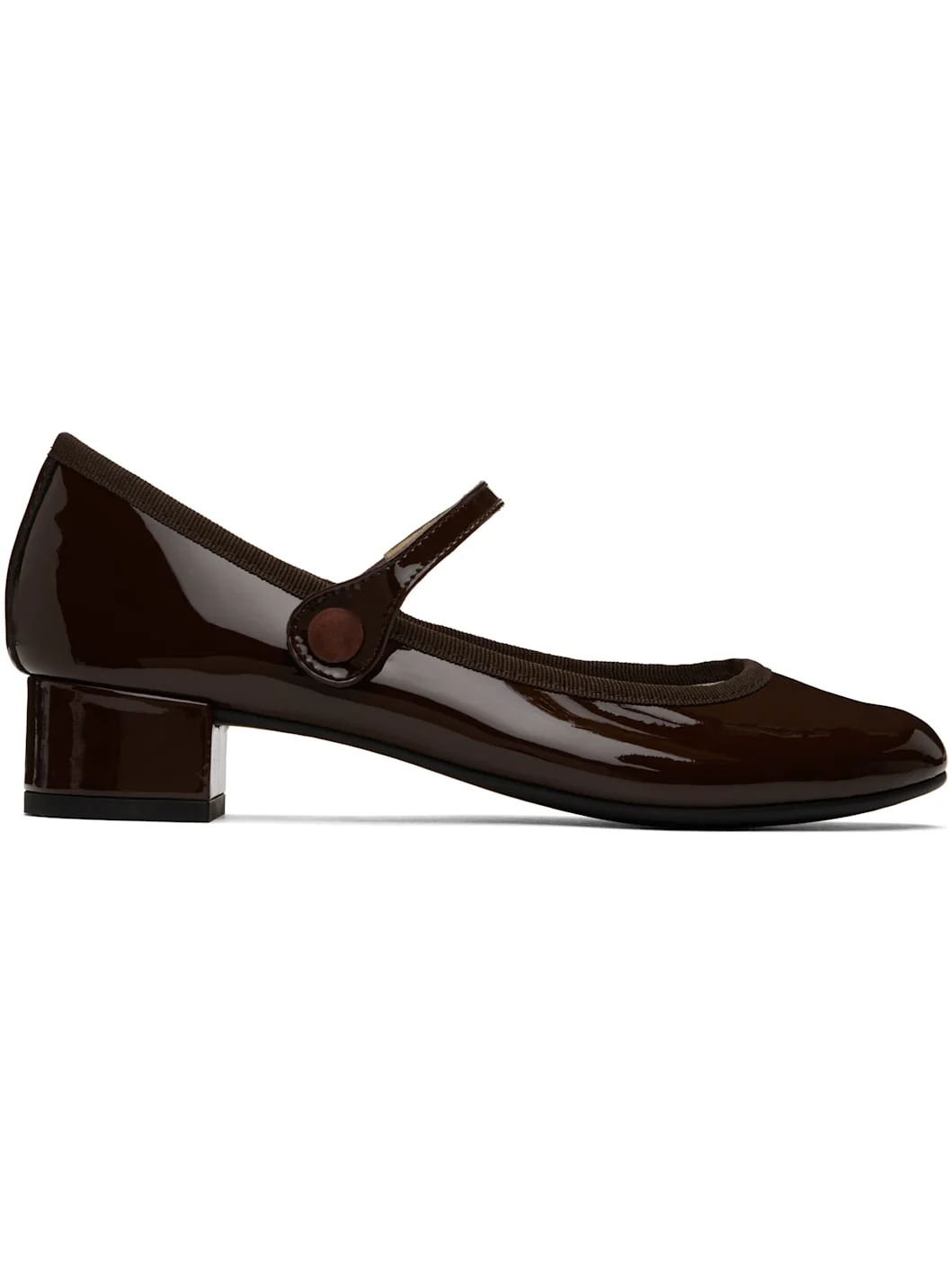 Brown Rose Mary Jane Heels - 1