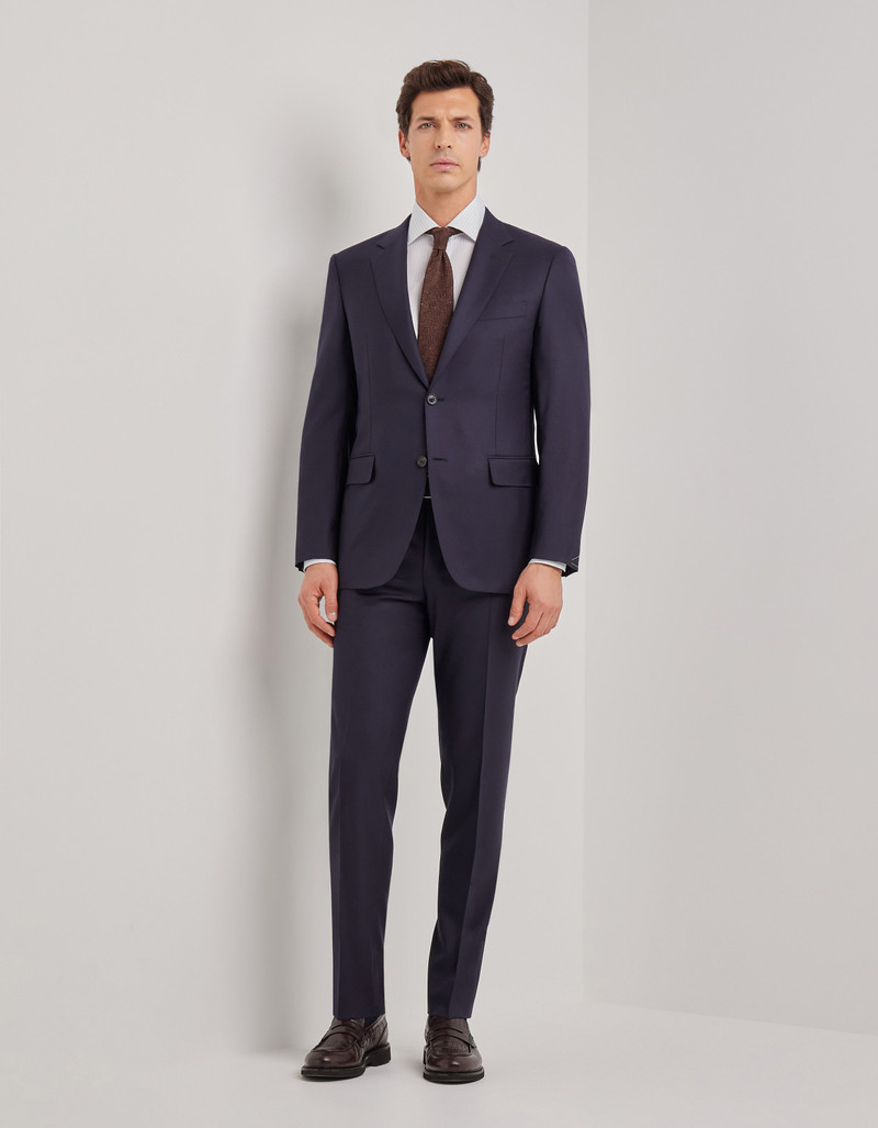 LIGHT BLUE DENIM-EFFECT WOOL REGULAR-FIT SUIT 69