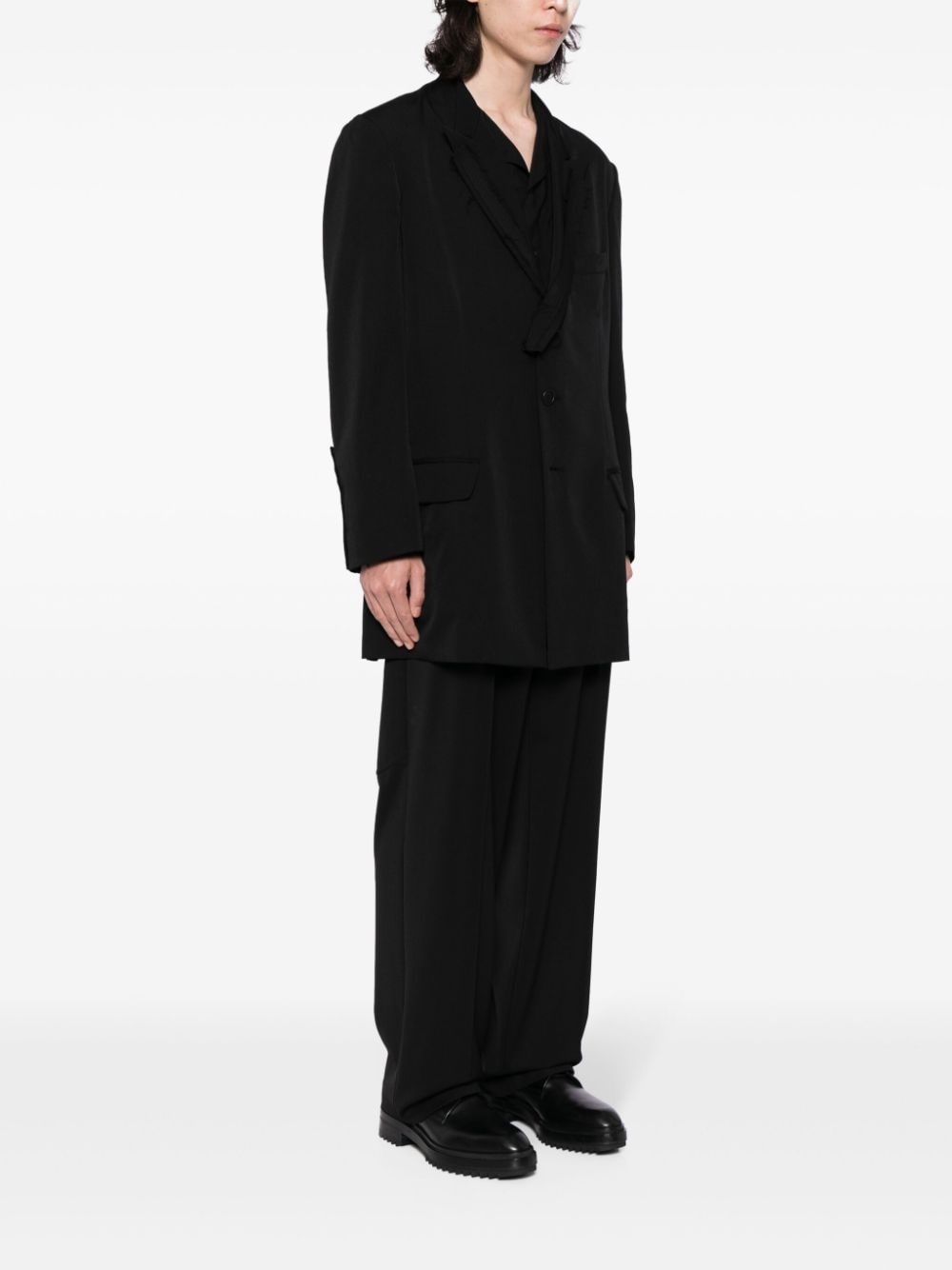 single-breasted wool jacket - 3