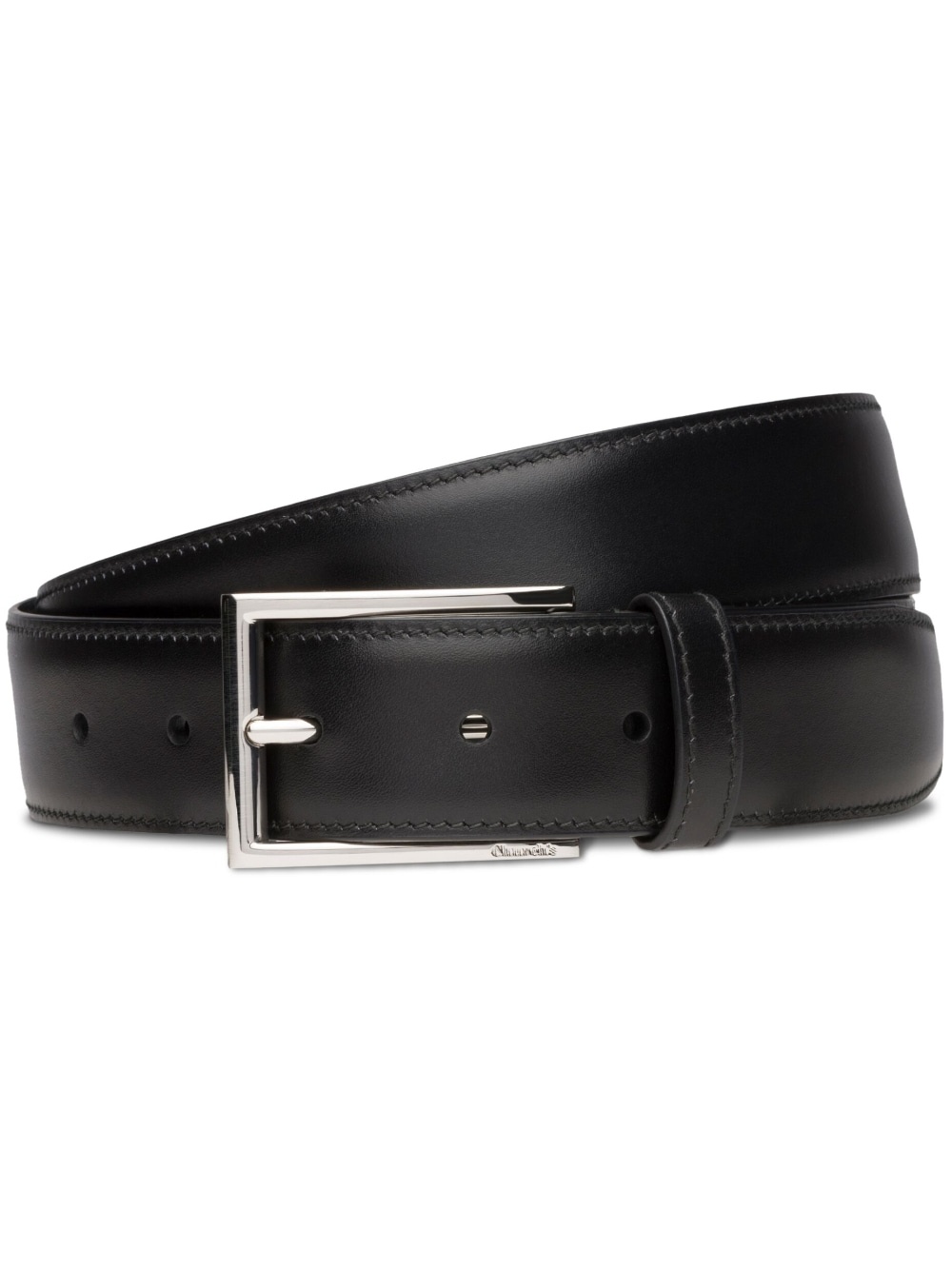 buckle-fastening leather belt - 1