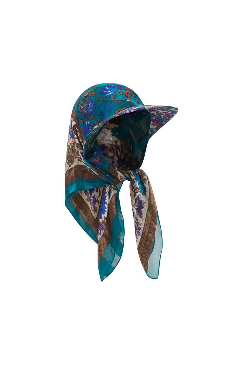 Regenerated Silk Scarves Veiled Cap 4