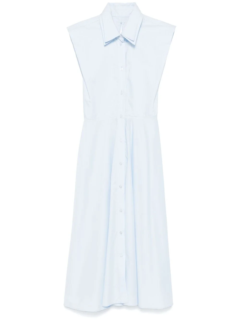 multi-layers midi shirt dress - 1