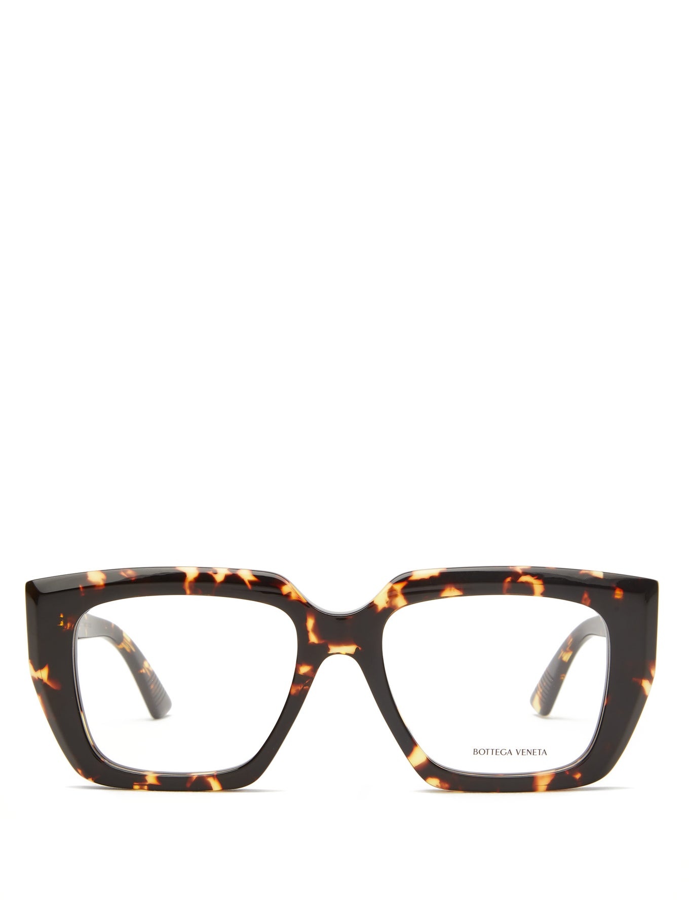 Square tortoiseshell-acetate glasses - 1