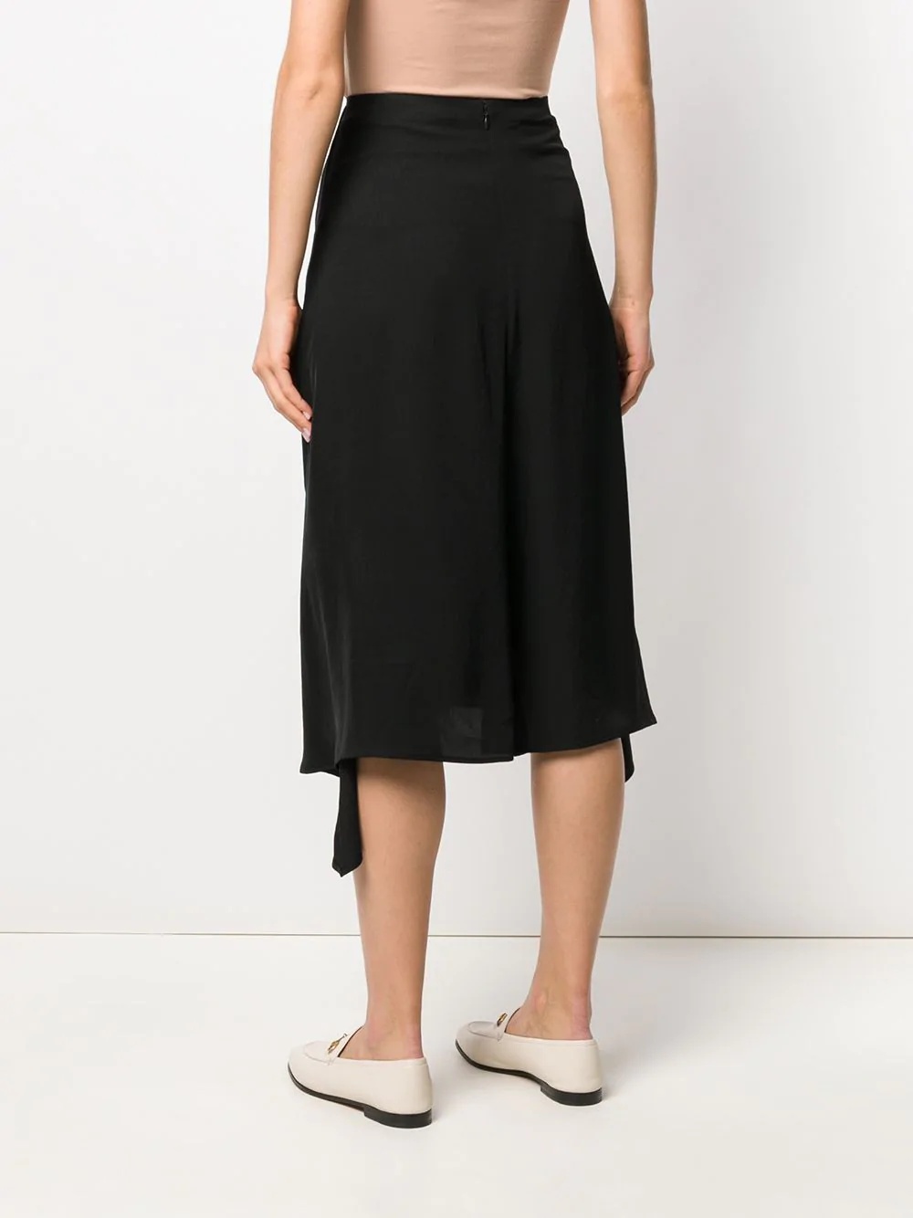 twist-detail asymmetric skirt - 4