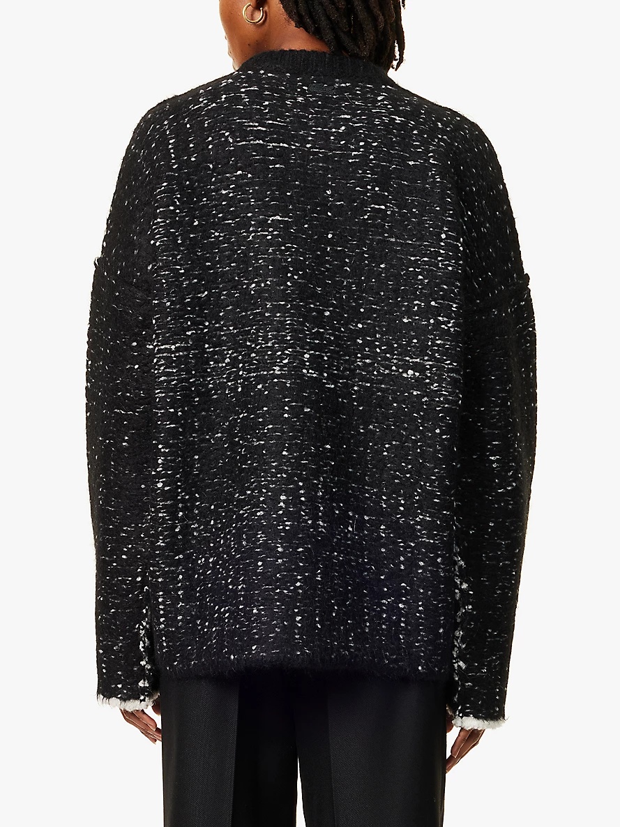 Javier oversized logo intarsia knit jumper - 4