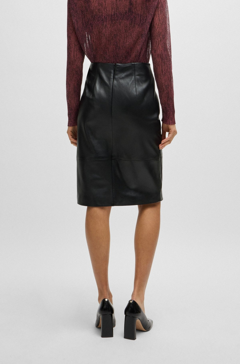 LEATHER SKIRT WITH STRAP DETAIL 4