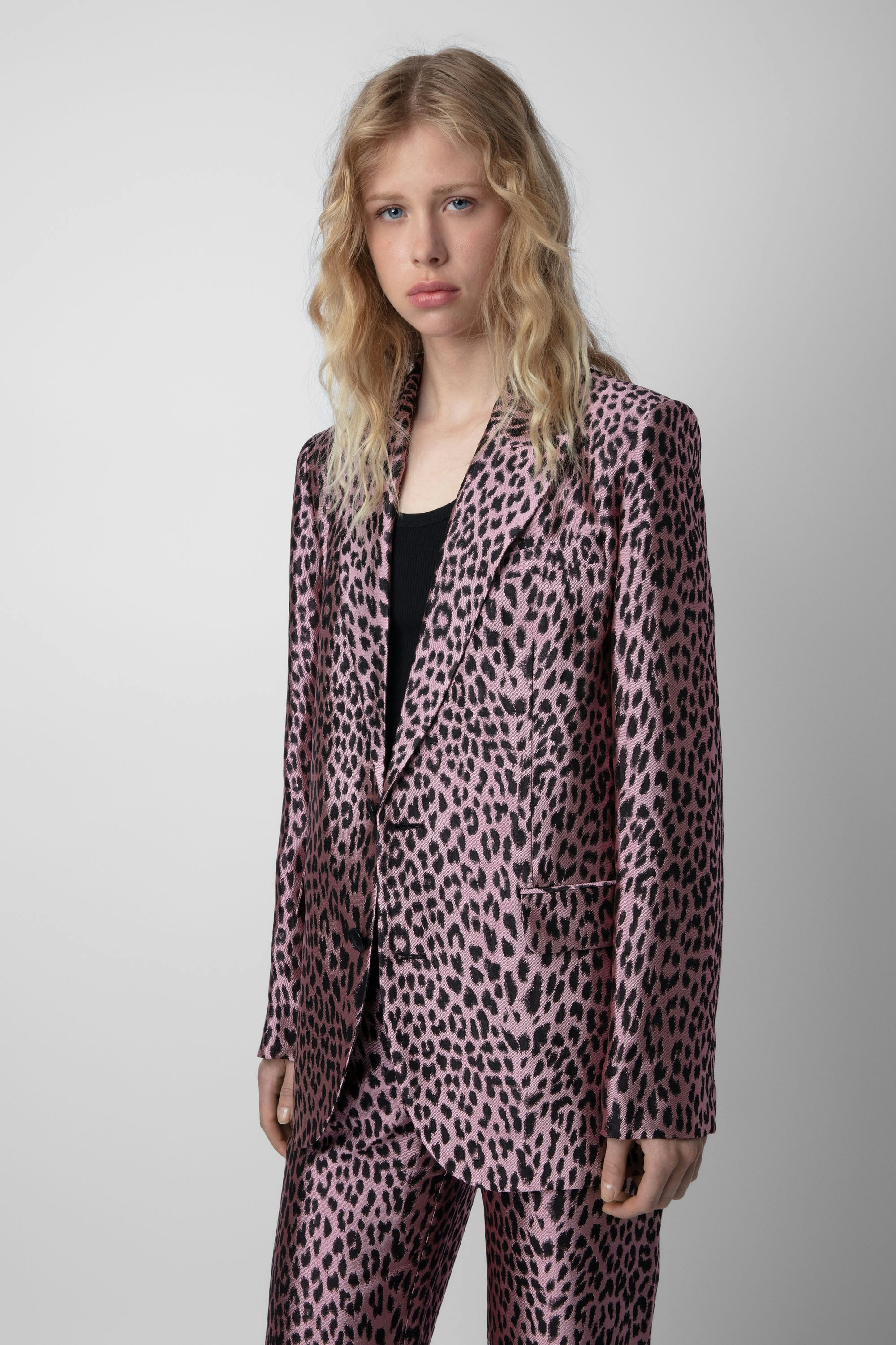 新品ZADIG＆VOLTAIREDELUXE定価54000レオパード　ジャケット Zadig & Voltaire Vegy Leopard Jacquard Blazer | REVERSIBLE