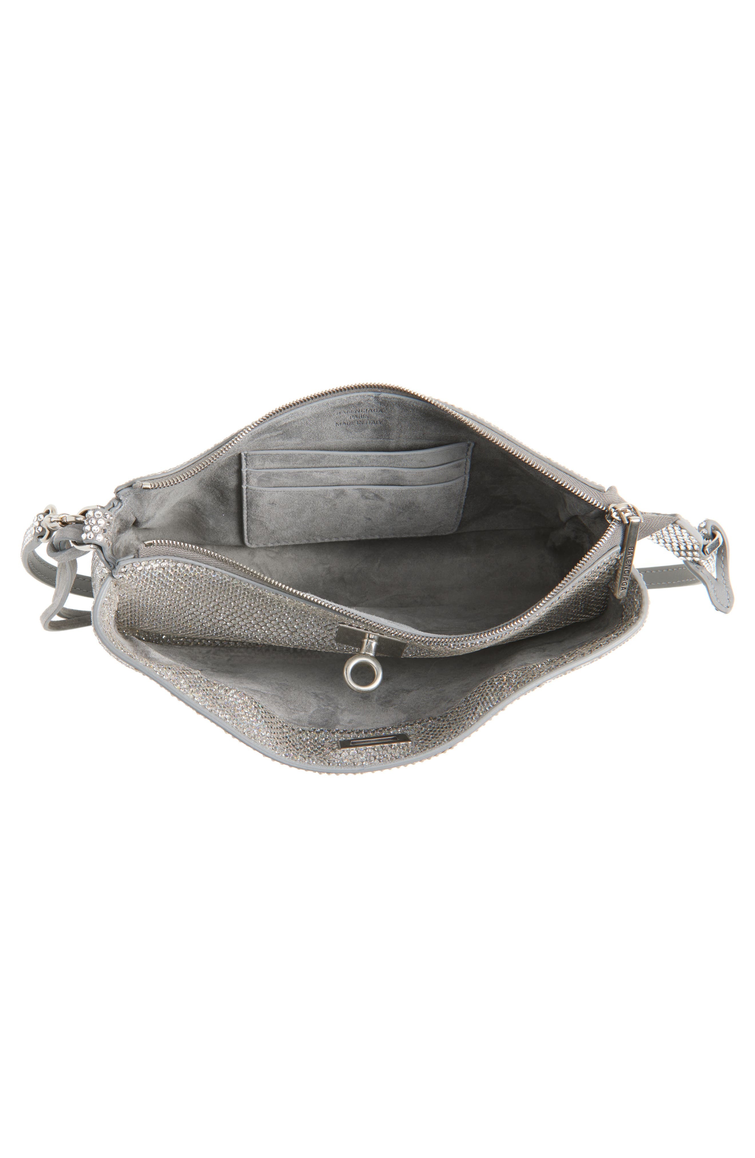 Balenciaga Mini Rodeo Crystal Embellished Leather Sling Pouchette in 1232 Smoke Grey at Nordstrom - 5