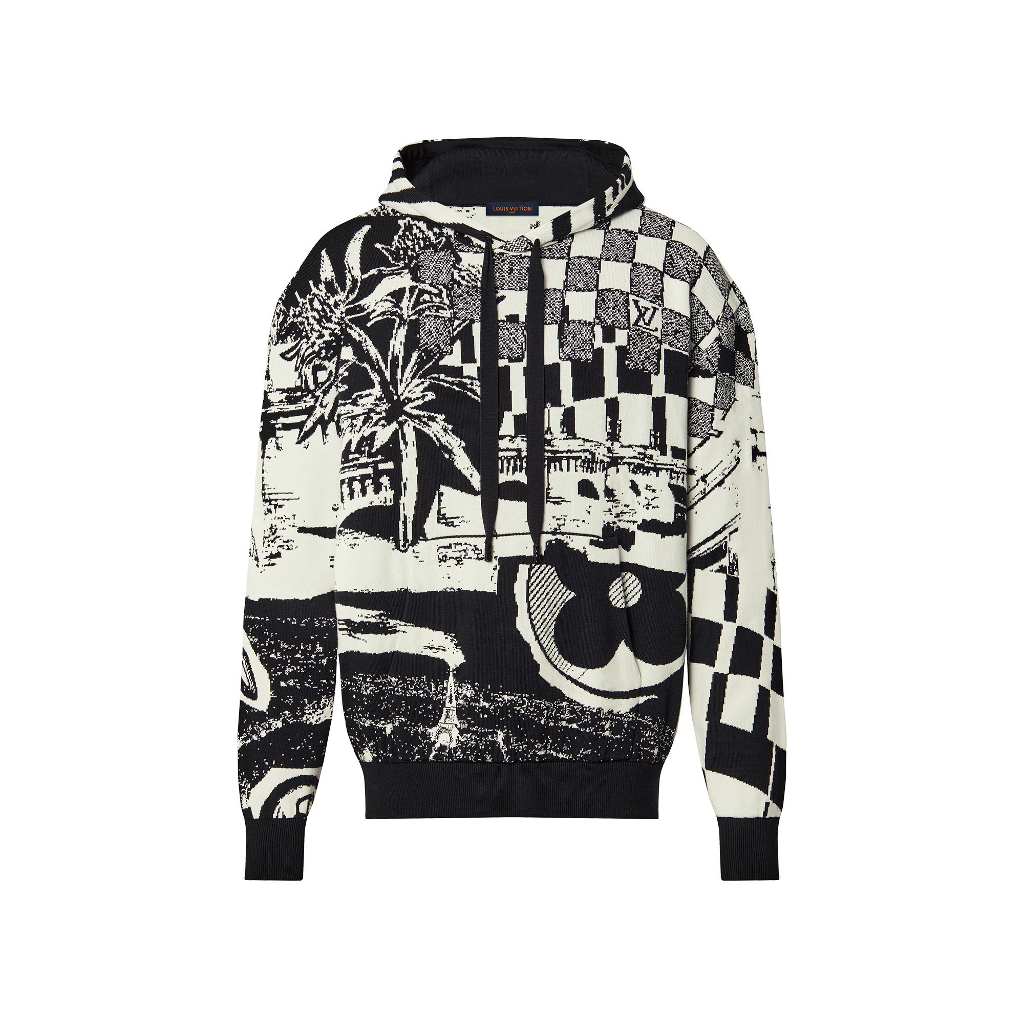 Parisian Collage Jacquard Hoodie - 1