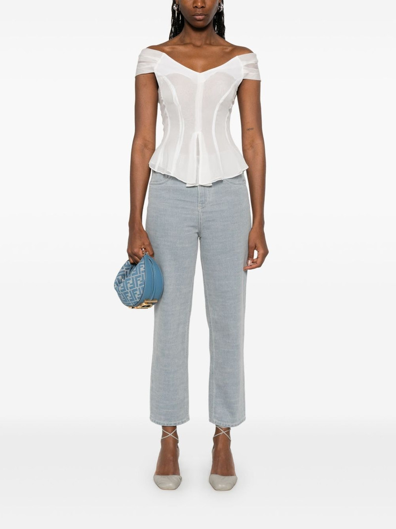 FENDI logo-embossed jeans outlook
