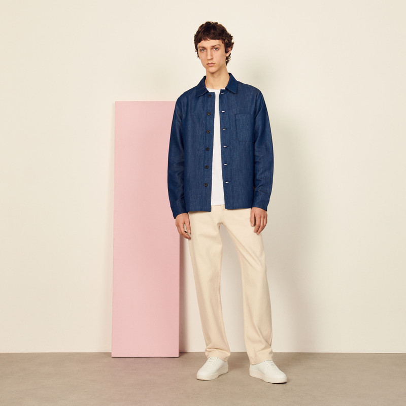 Sandro Linen and organic cotton overshirt outlook