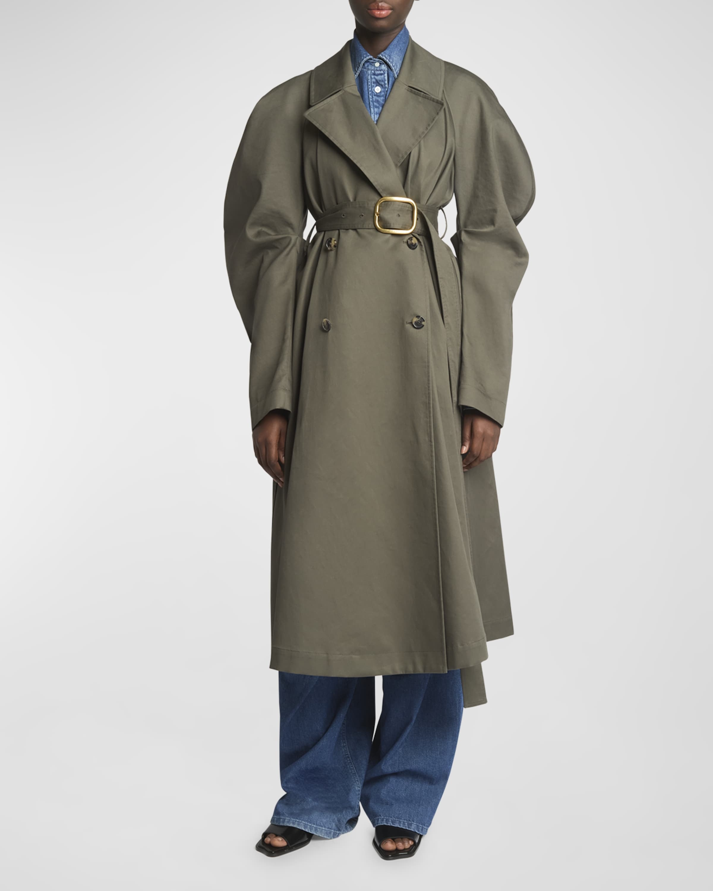 Loewe Circle Trench Coat with Belted Waist | neimanmarcus