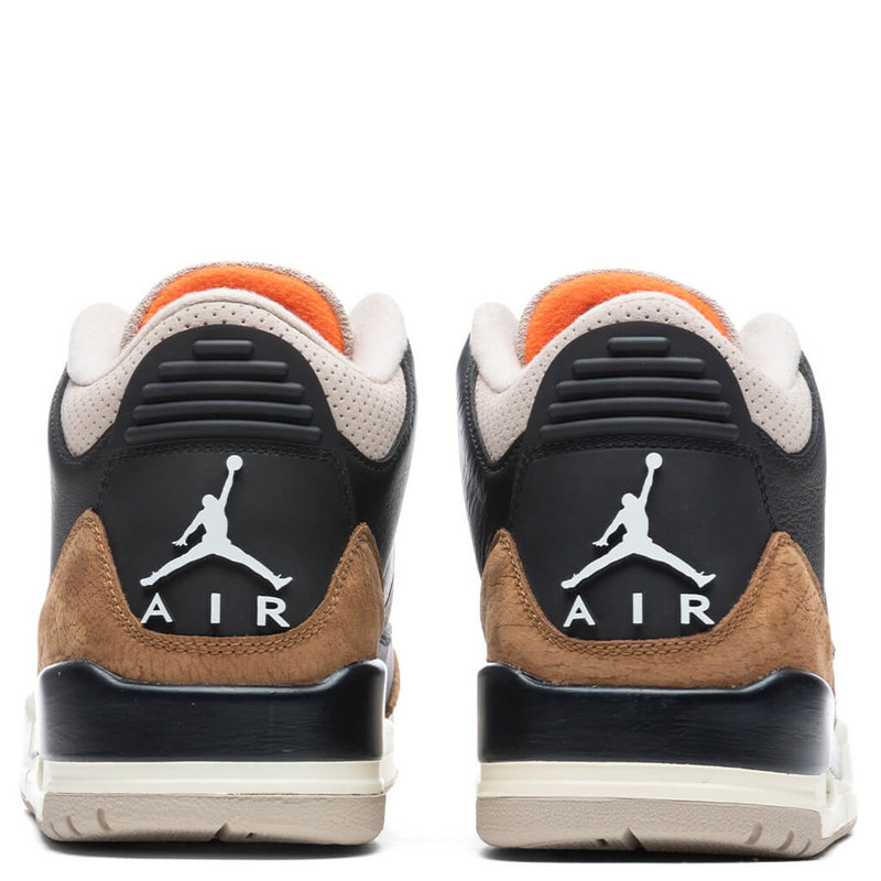 Jordan AIR 3 RETRO 'DESERT ELEPHANT' - BLACK/RUSH ORANGE/FOSSIL outlook