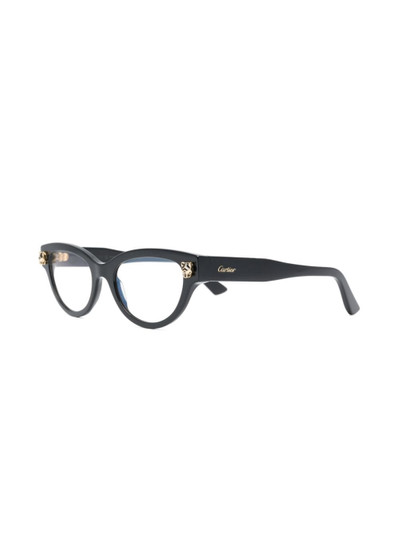 Cartier signature panther round-frame glasses outlook