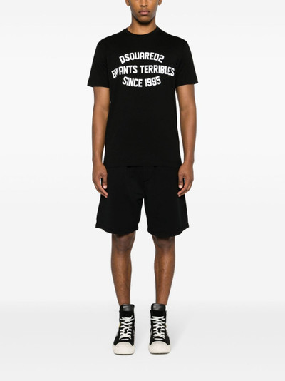DSQUARED2 logo-print cotton track shorts outlook