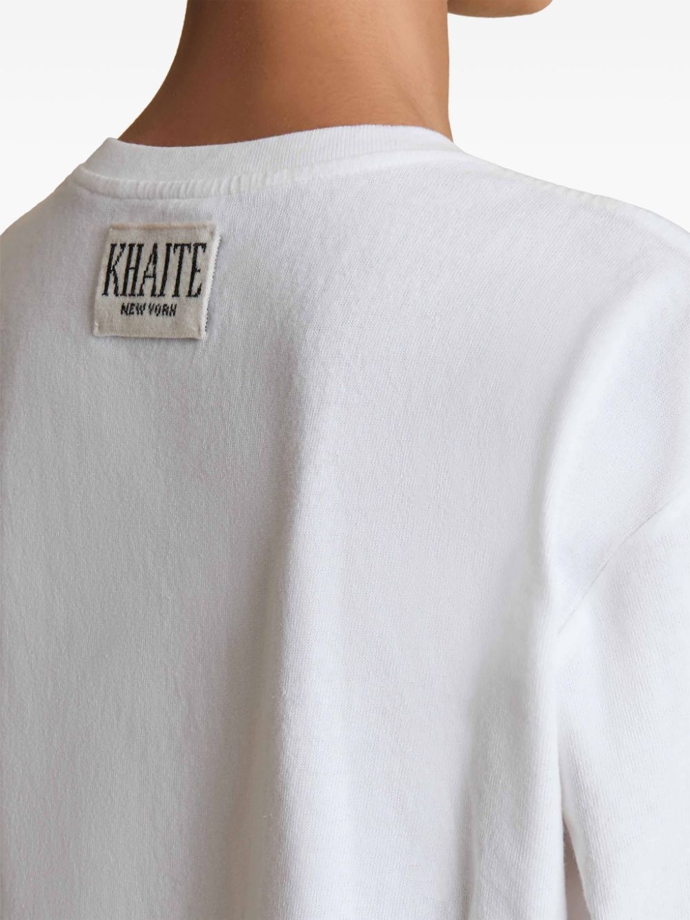 cotton logo-appliqué T-shirt - 5