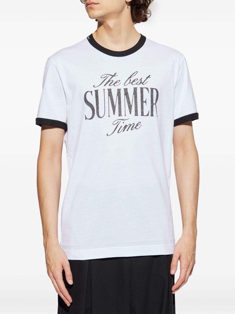 text-print T-shirt - 3
