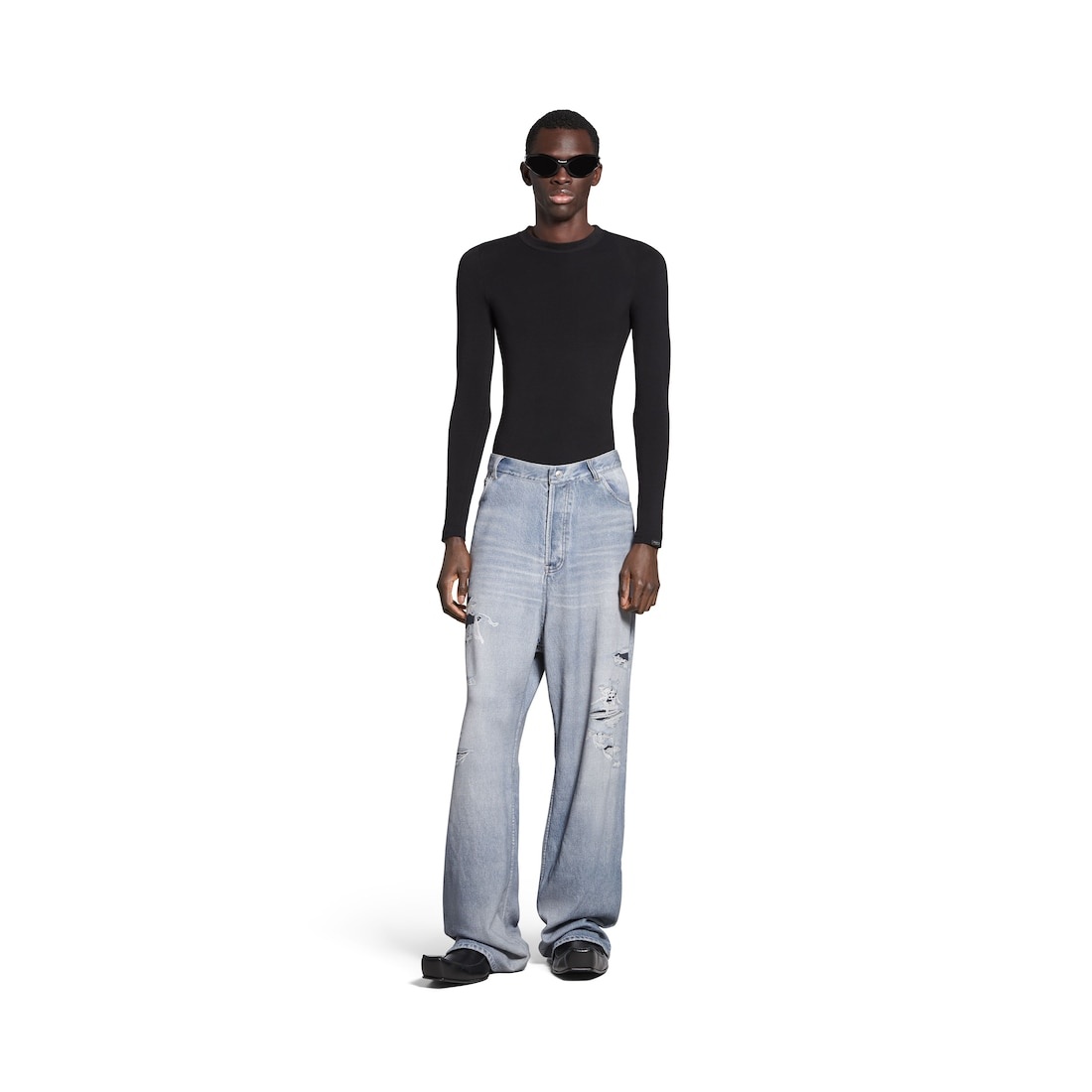 Trompe L'œil Pants in Blue - 2
