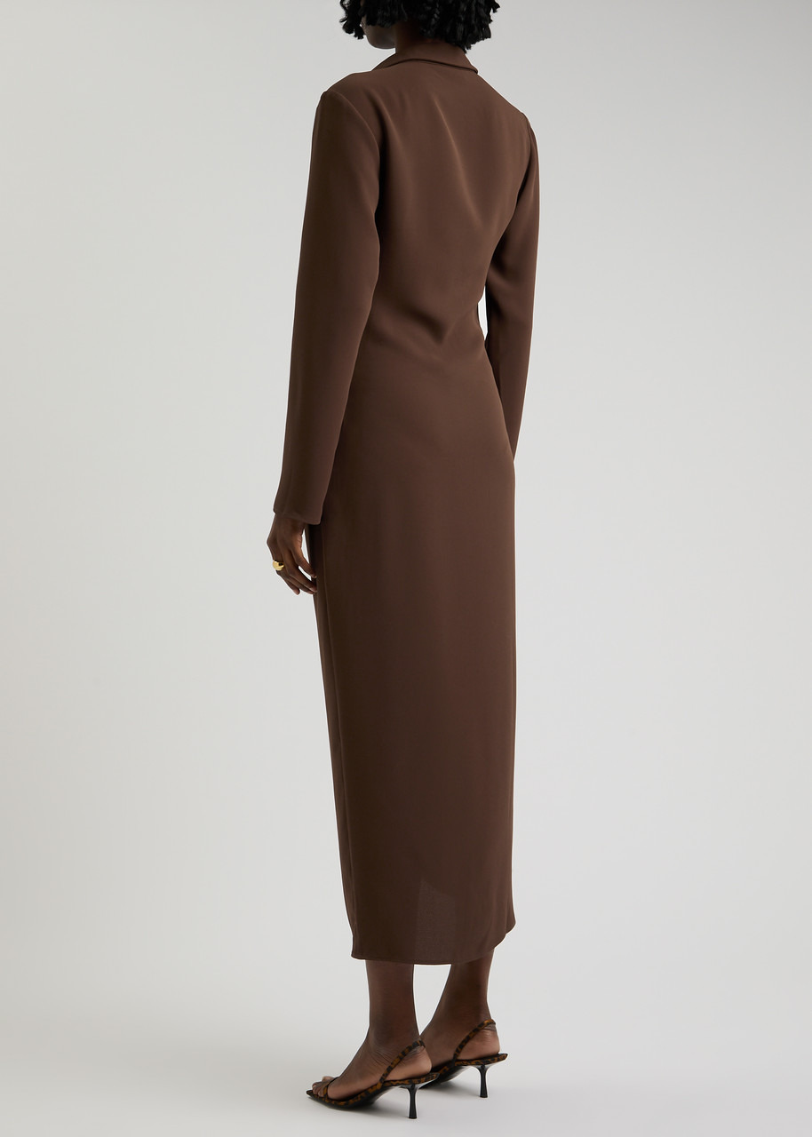 Paris Georgia Simone Draped Midi Shirt Dress - 3