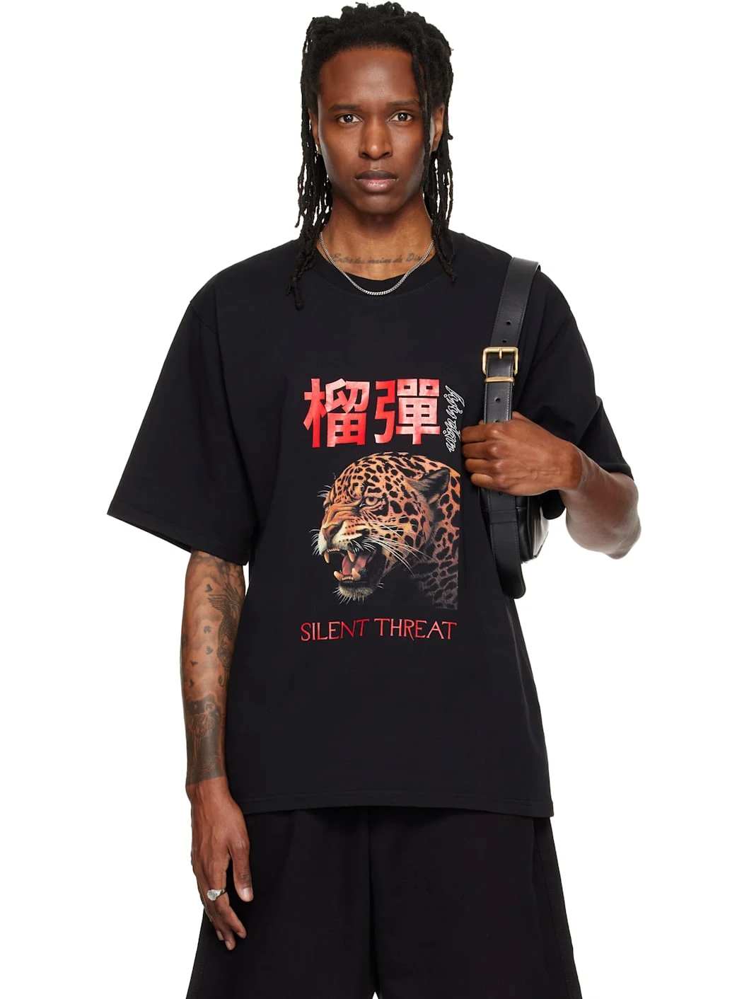 Black Leopard Graphic T-shirt - 1