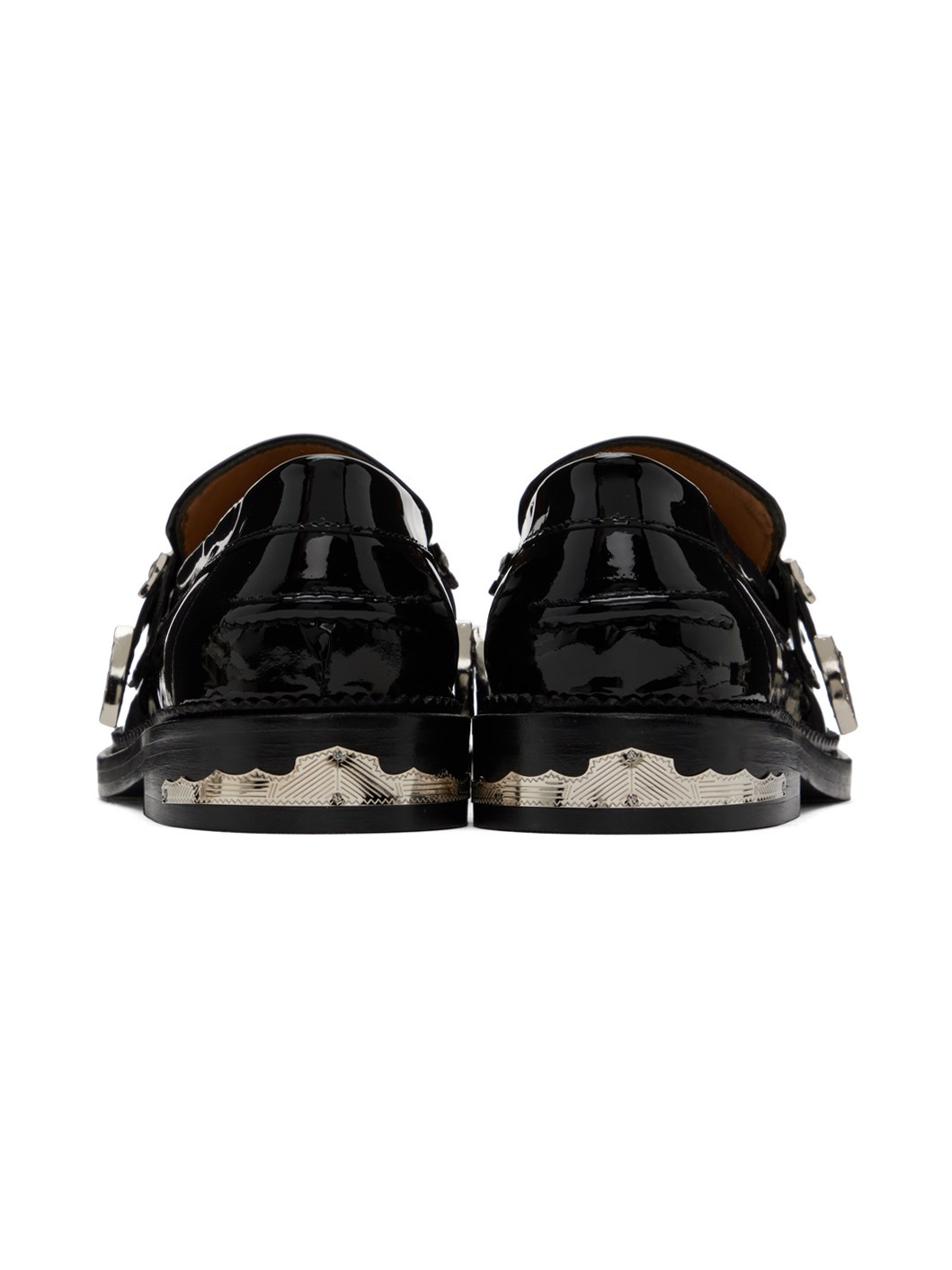 Black Metal Loafers - 2