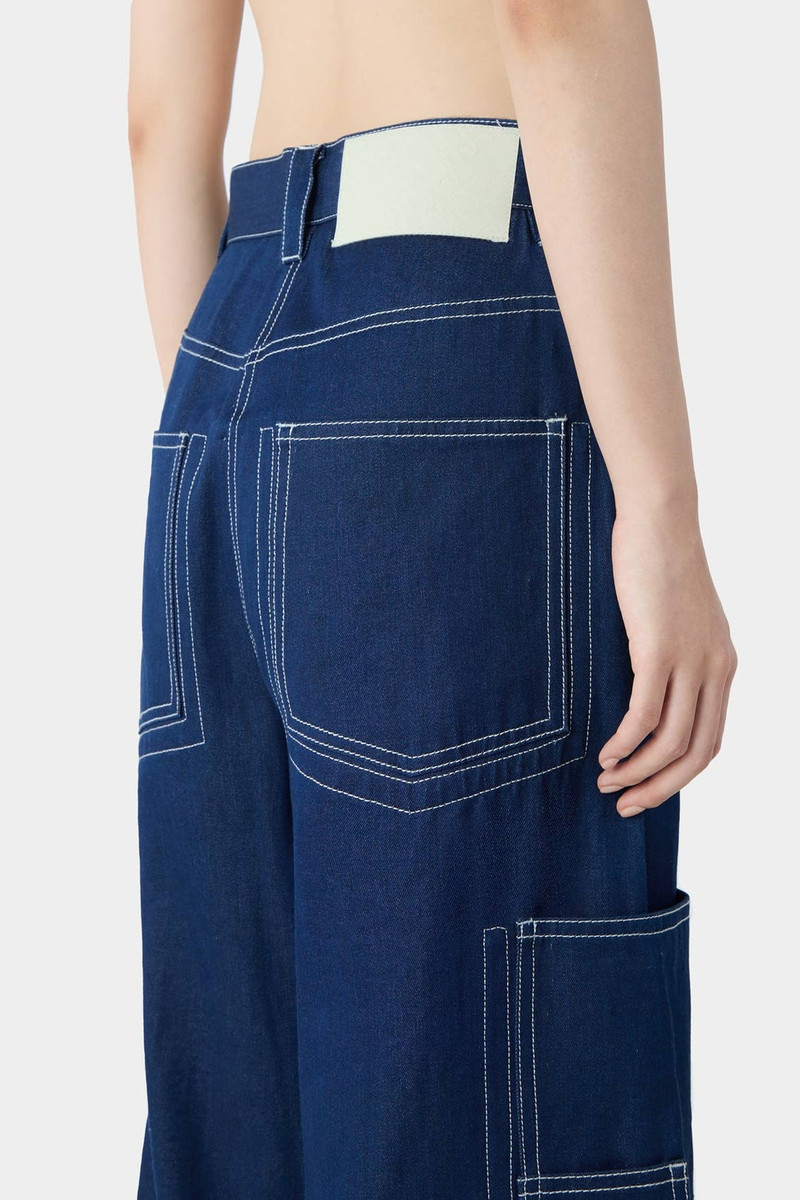 FIT LOOSE PANTS / blue 4