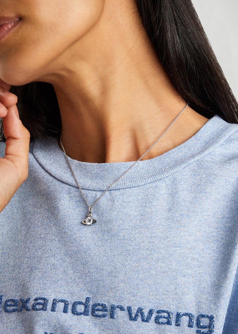 Vivienne Westwood Reina orb silver-plated necklace outlook