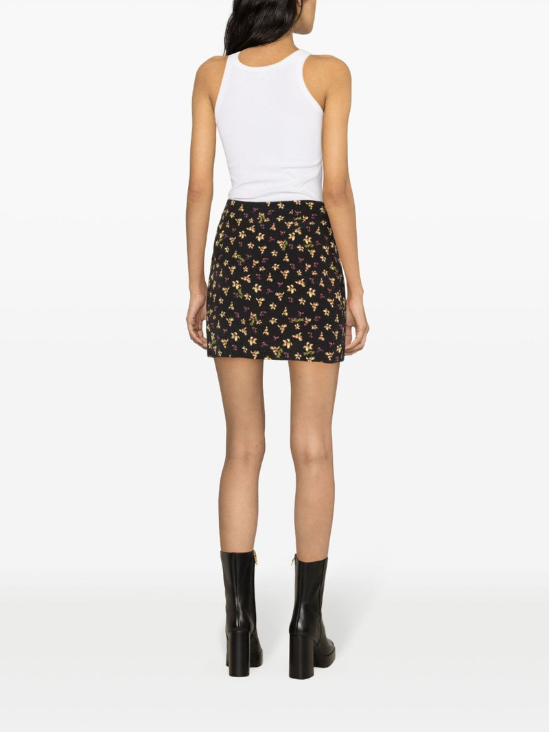 floral-pattern jacquard miniskirt 4