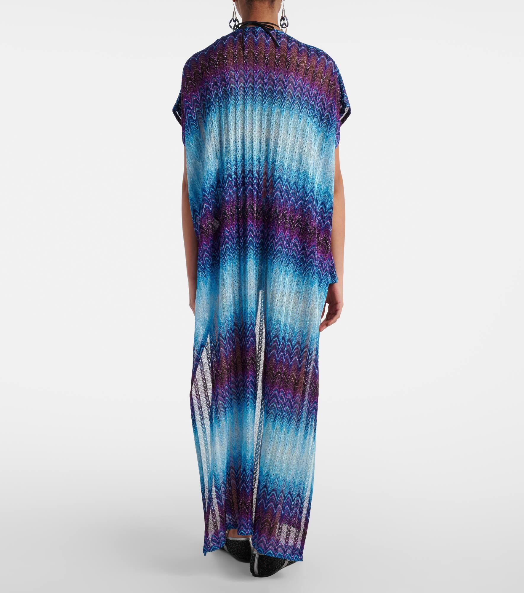 Zig Zag lamé beach cover-up - 3