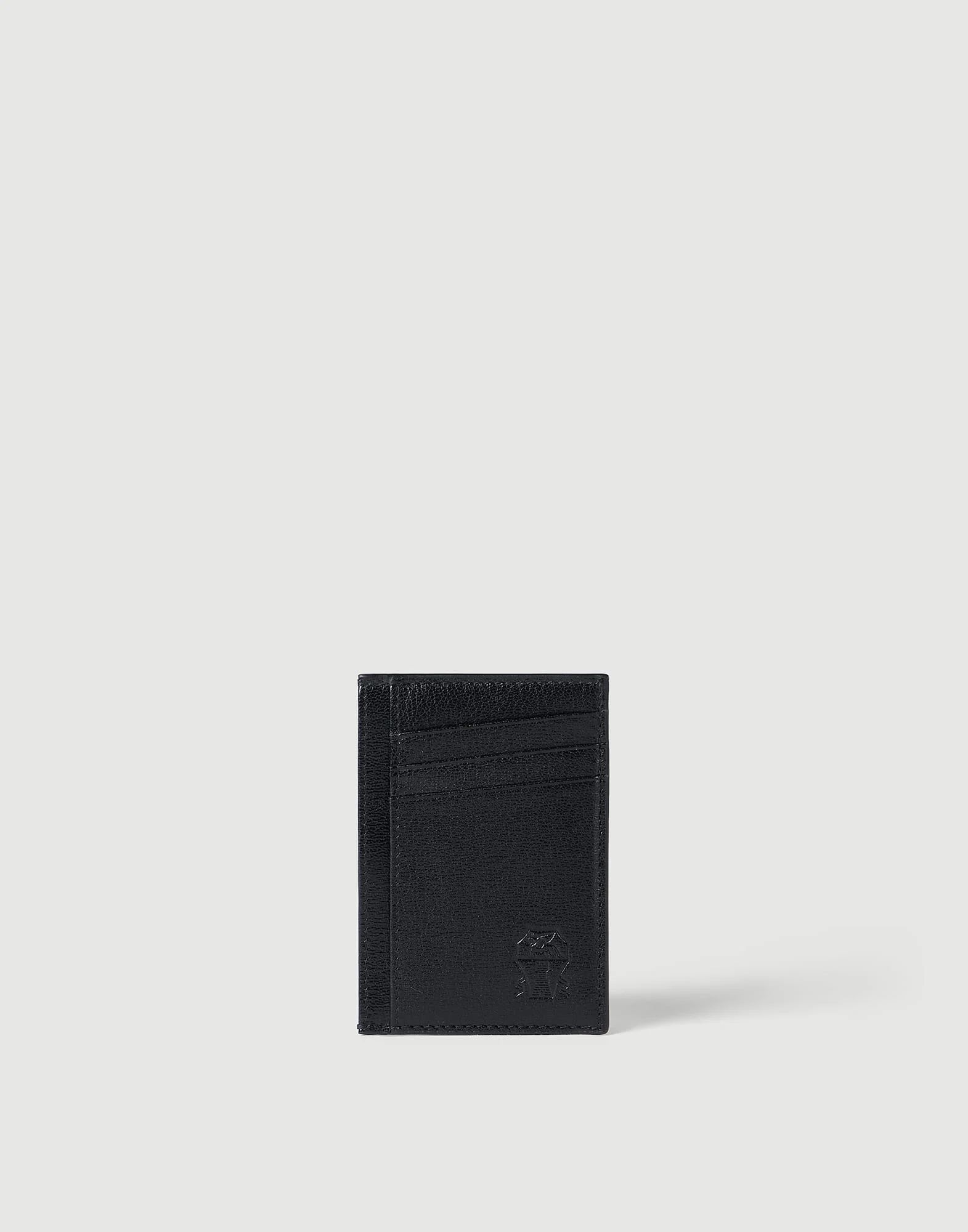 Brushed leather card holder - 1