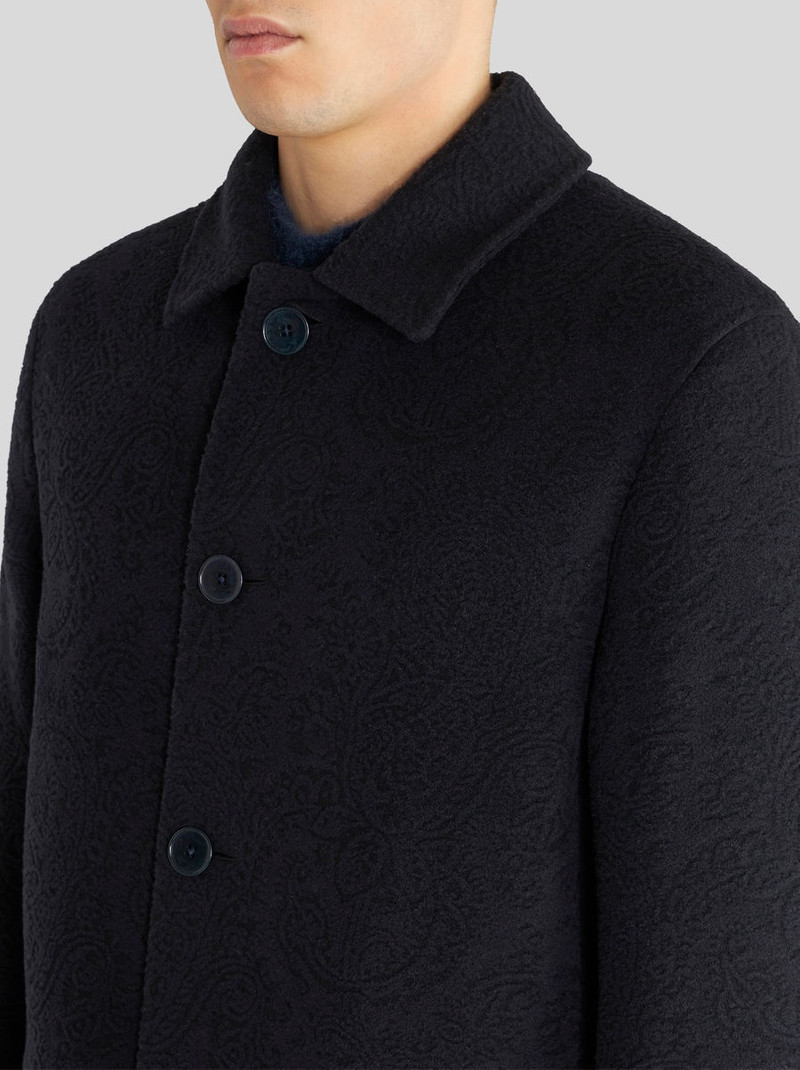 Etro WOOL AND CASHMERE JACQUARD COAT outlook
